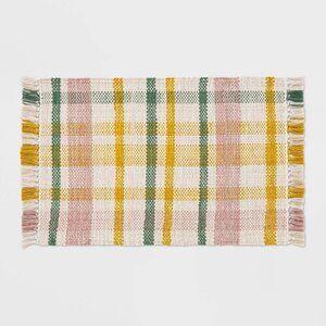 NWT - 34" X 20" Woven Multi Plaid Rug – Threshold